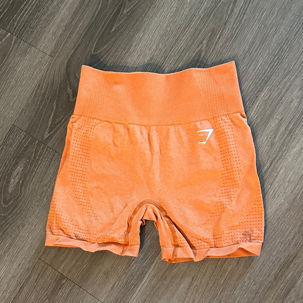 Gymshark Women’s High-Waist Orange Seamless Bike Shorts